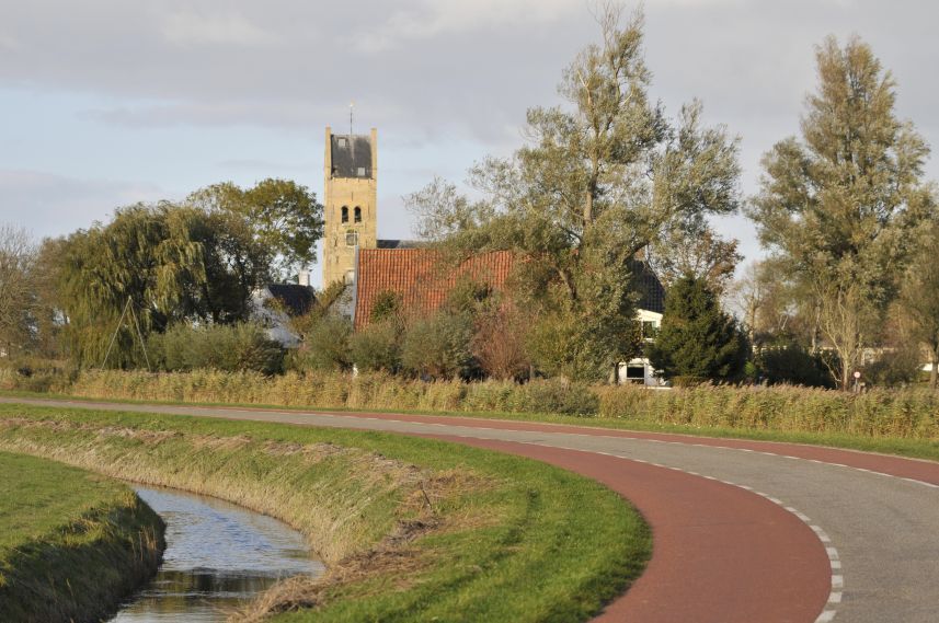 Uitzicht op de kerk van Hichtum