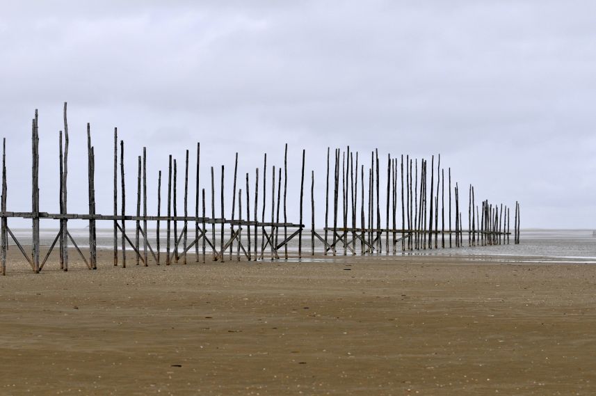 Vervallen steiger op de Vleihors te Vlieland 1