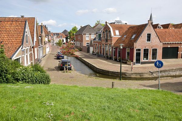 Dokkum, zicht vanaf Baantjesbolwerk