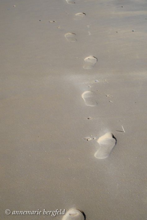 Voetstappen in het zand 