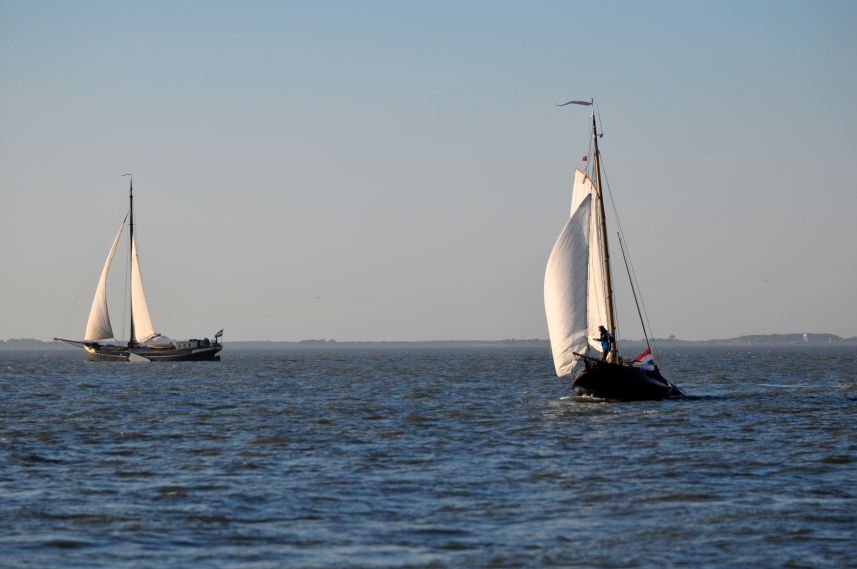 Zeilen op de Waddenzee