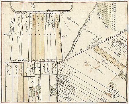 Kaart van het gebied ten noorden en noordoosten van Beetsterzwaag