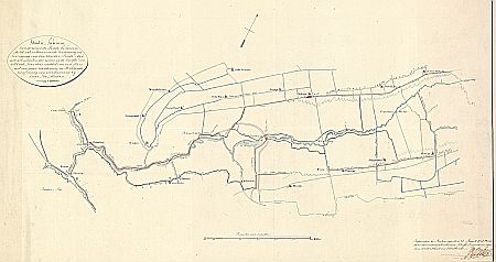 Situatietekening van de rivier De Linde