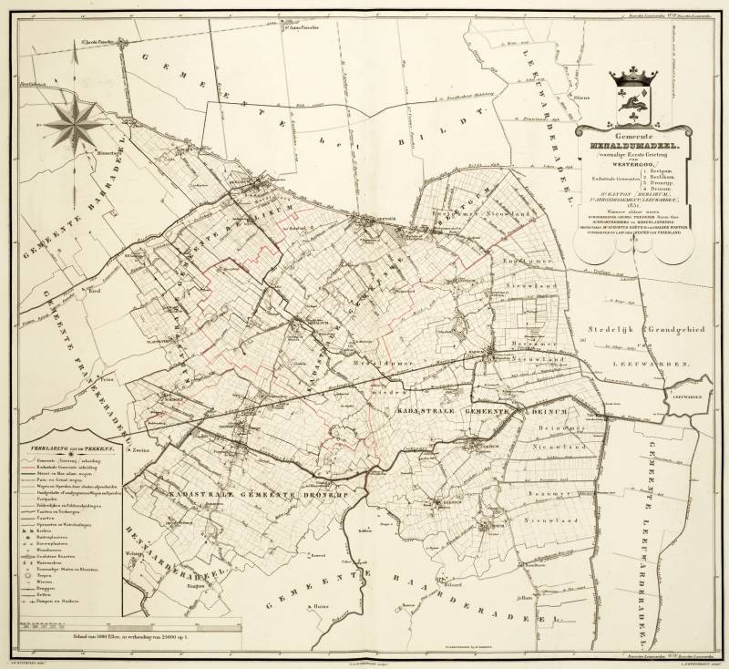 Menaldumadeel in de atlas van Eekhoff