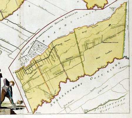 Schoterland (oostelijk gedeelte) in de atlas van Schotanus