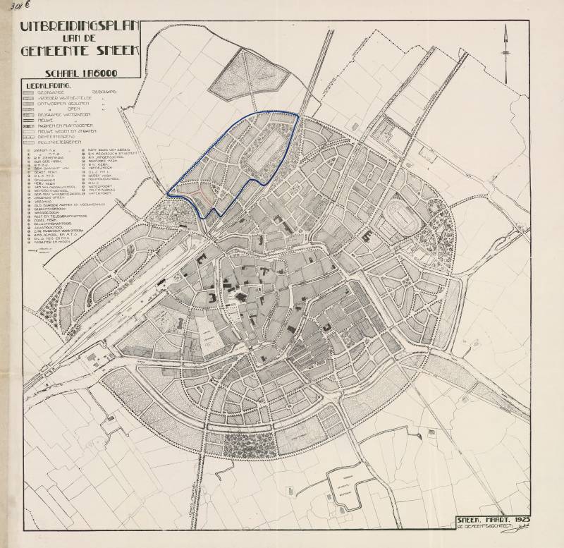 Uitbreidingsplan gemeente Sneek 1925