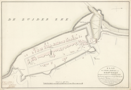 Plan der stad en haven van Stavoren (1811)