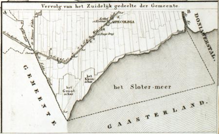 Wymbritseradeel (zuidelijk gedeelte) in de atlas van Eekhoff