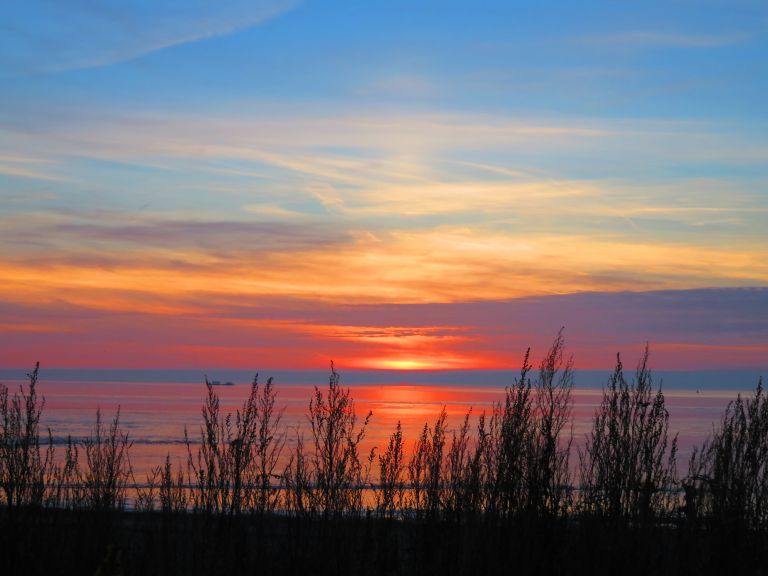 Zonsondergang Waddenzee