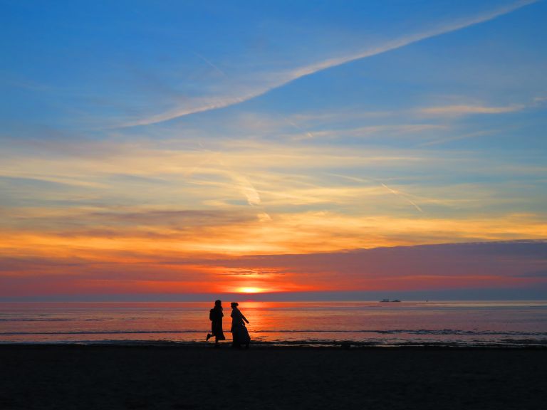 Zonsondergang Waddenzee