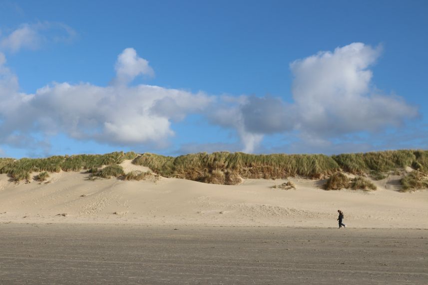 Uitwaaien op strand Hollum, Ameland