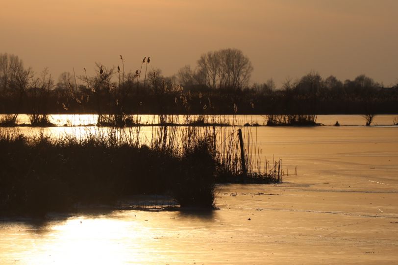 zonsondergang winters Easterskar, Rotstergaast